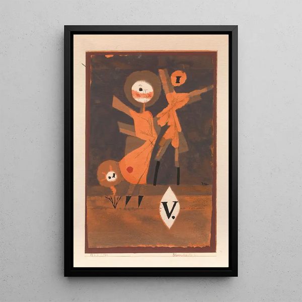 Familia de Flores V - Paul Klee — cuadro enmarcado en la pared