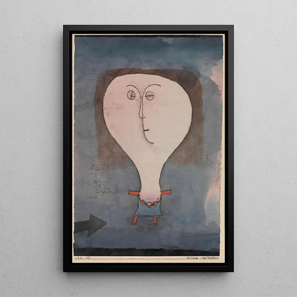 Miedo a una niña - Paul Klee — cuadro enmarcado en la pared