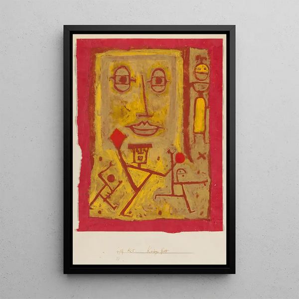 Dios de la Guerra - Paul Klee — cuadro enmarcado en la pared