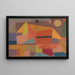 Mountain Landscape Joyful - Paul Klee — framed artwork on a wall