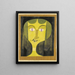 Retrato de una mujer con ojos violetas - Paul Klee — cuadro enmarcado en la pared
