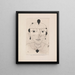 Croquis de retrato de una dama vestida - Paul Klee — cuadro enmarcado en la pared