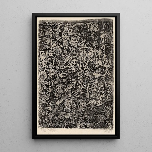 Petit monde - Paul Klee — framed artwork on a wall