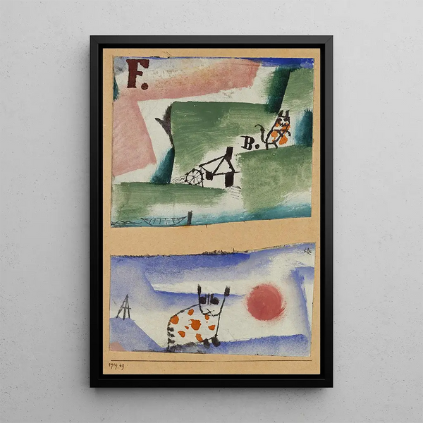 Territorio de los gatos - Paul Klee — cuadro enmarcado en la pared