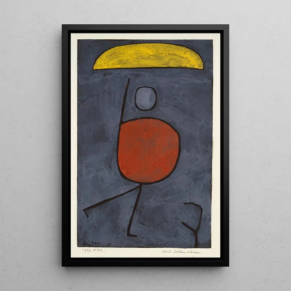 con paraguas - Paul Klee — cuadro enmarcado en la pared