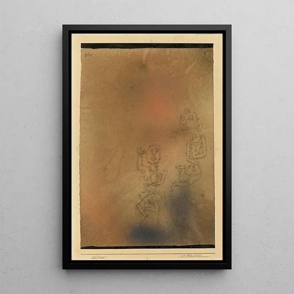 Dos almas hacia arriba - Paul Klee — cuadro enmarcado en la pared