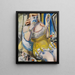 Prostituée se poudrant dans un corset jaune - Paul Kleinschmidt — framed artwork on a wall