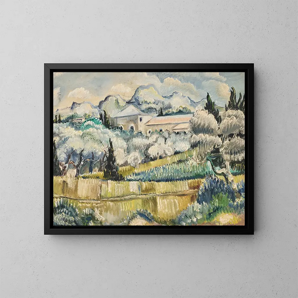 Paisaje en el sur de Francia - Paul Kleinschmidt — cuadro enmarcado en la pared