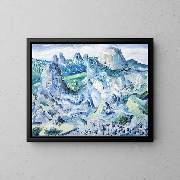 Paisaje con rocas cerca de Blaubeuren - Paul Kleinschmidt — cuadro enmarcado en la pared