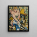Circus artist tying his shoes - Paul Kleinschmidt — framed artwork on a wall