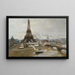 La torre Eiffel y el Champ-de-Mars en enero de 1889 - Paul Louis Delance — cuadro enmarcado en la pared