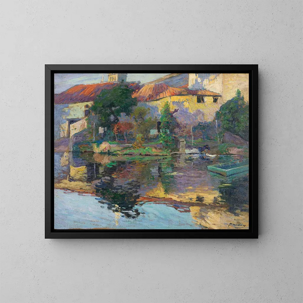 Casa de campesino en Saintonge - Paul Madeline — cuadro enmarcado en la pared