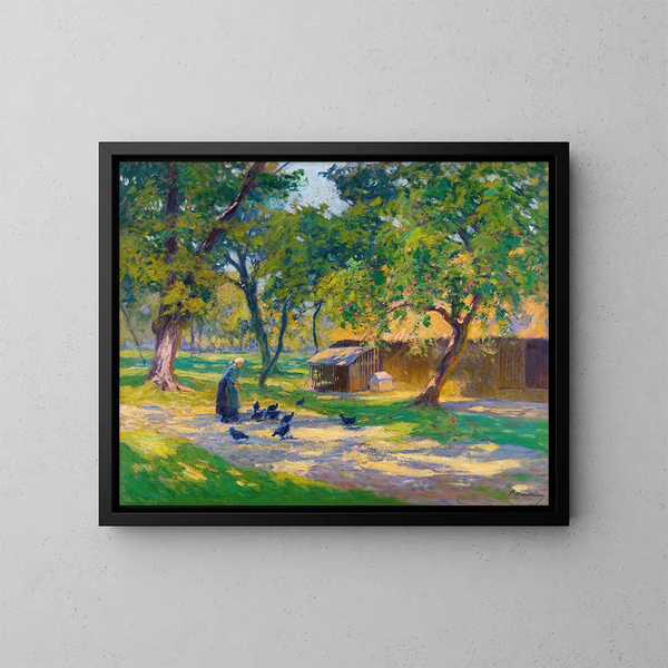 Corte de granja - Paul Madeline — cuadro enmarcado en la pared