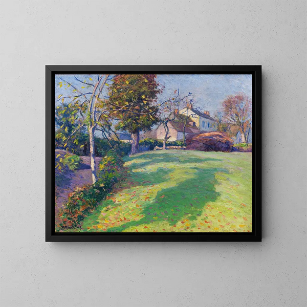 En el jardín - Paul Madeline — cuadro enmarcado en la pared