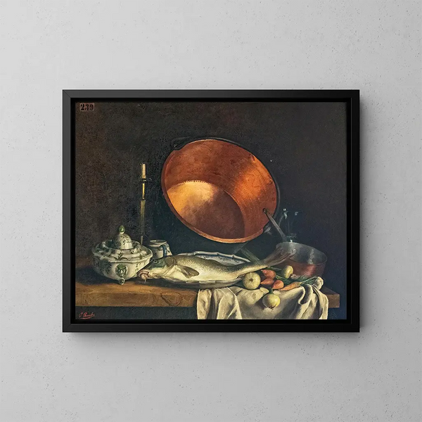 Nature morte avec un chaudron - Paul Prouho — framed artwork on a wall