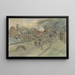Lijnbaan with two cordiers at work - Paul Rink — framed artwork on a wall