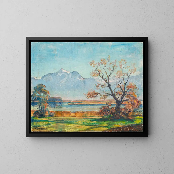 Ambiente otoñal en el Chiemsee - Paul Roloff — cuadro enmarcado en la pared