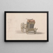 Un carruaje con escudos reales - Paul Sandby — cuadro enmarcado en la pared