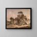 Una posada - Paul Sandby — cuadro enmarcado en la pared