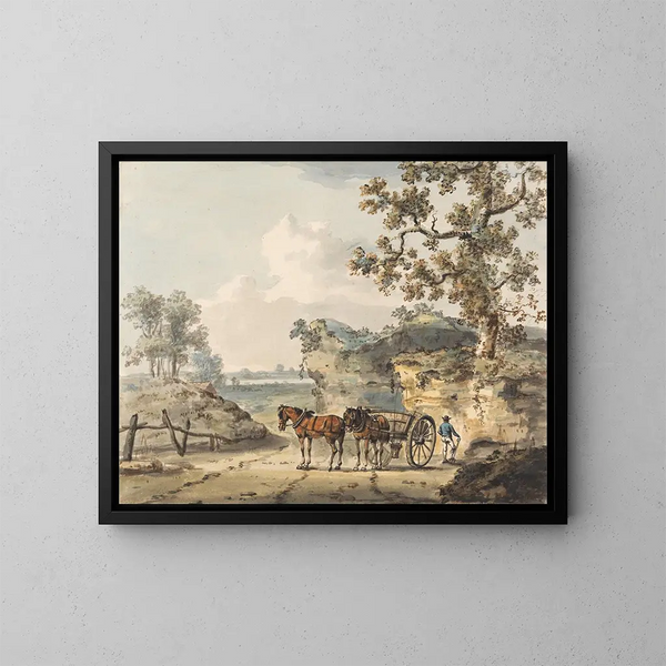 Un arenero - Paul Sandby — cuadro enmarcado en la pared