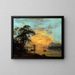 a Welsh sunset river landscape - Paul Sandby — framed artwork on a wall