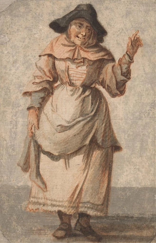 Paul Sandby - An Old Market Woman Grinning and Gesturing with her Left Hand.webp