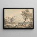 Paisaje Italianizante con Viajeros N° 1 - Paul Sandby — cuadro enmarcado en la pared