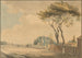 Vista sureste de los jardines de la casa de Sir John Elwill Elvills Englefield Green cerca de Egham Surrey - Paul Sandby — vista de la obra
