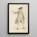 Estudio de un caballero con sombrero de tres picos - Paul Sandby — cuadro enmarcado en la pared