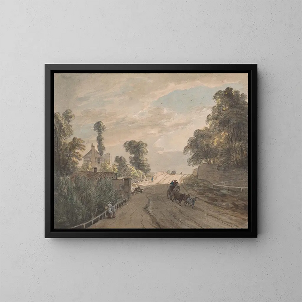 El peaje de Bayswater - Paul Sandby — cuadro enmarcado en la pared
