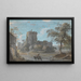 L'Entrée del castillo de Chepstow - Paul Sandby — cuadro enmarcado en la pared