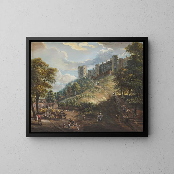 Las Cien Escaleras del Castillo de Windsor - Paul Sandby — cuadro enmarcado en la pared