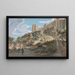 Los Cien Peldaños y la torre Winchester, castillo de Windsor, Berkshire - Paul Sandby — cuadro enmarcado en la pared