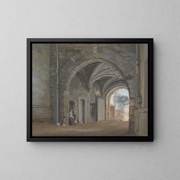 La puerta de la reina Isabel - Paul Sandby — cuadro enmarcado en la pared