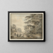 Voyageurs arrêtés dans un paysage boisé - Paul Sandby — framed artwork on a wall