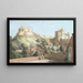 Windsor Castle, the round tower, the royal courtyard, and the devil's tower from the Black Rod - Paul Sandby — framed artwork on a wall