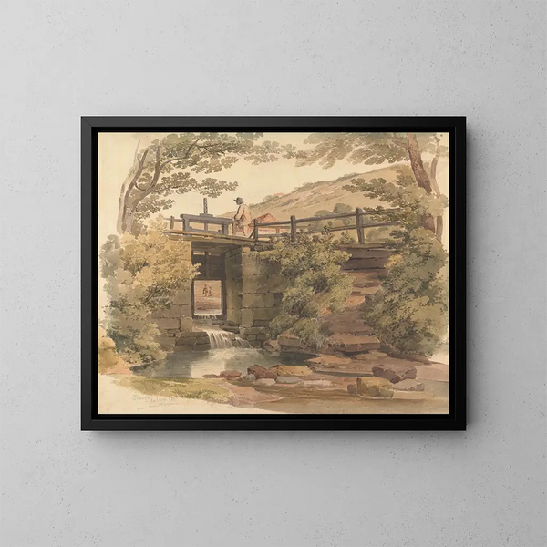 La valla cerca de Slough - Paul Sandby Munn — cuadro enmarcado en la pared