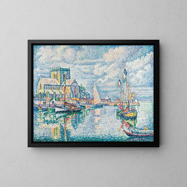 Barfleur - Paul Signac — cuadro enmarcado en la pared