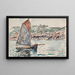 Sailing Ship Conqueror - Paul Signac — framed artwork on a wall