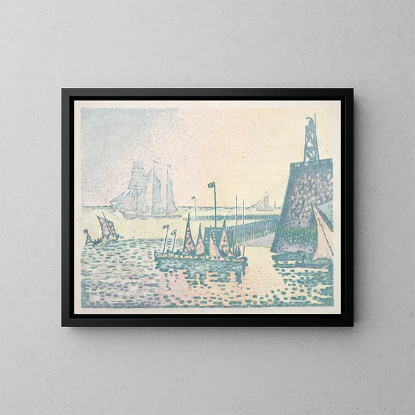 Noche en el muelle de Vlissingen - Paul Signac — cuadro enmarcado en la pared