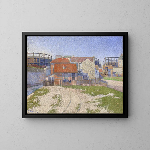 Gazomètres à Clichy - Paul Signac — cuadro enmarcado en la pared