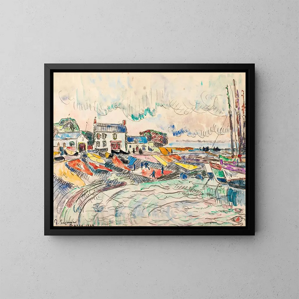 Groix, la limpieza de las velas - Paul Signac — cuadro enmarcado en la pared