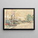 Paris, La Seine at Pont des Saints-Pères - Paul Signac — framed artwork on a wall