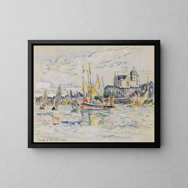 Vista del puerto de Dolonne - Paul Signac — cuadro enmarcado en la pared