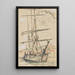 Saint-Tropez Three-mast quay - Paul Signac — framed artwork on a wall