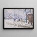 Snow Boulevard de Clichy Paris - Paul Signac — framed artwork on a wall