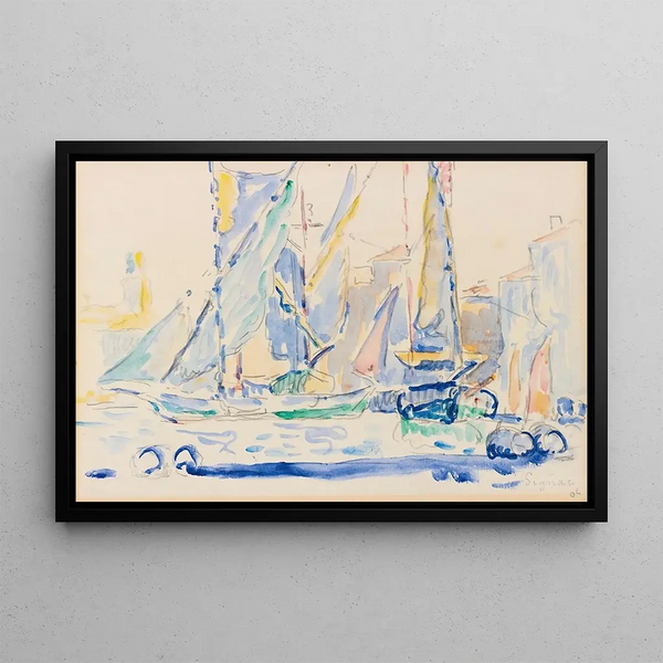 Paul Signac - St Tropez Tartanes Au Port.webp
