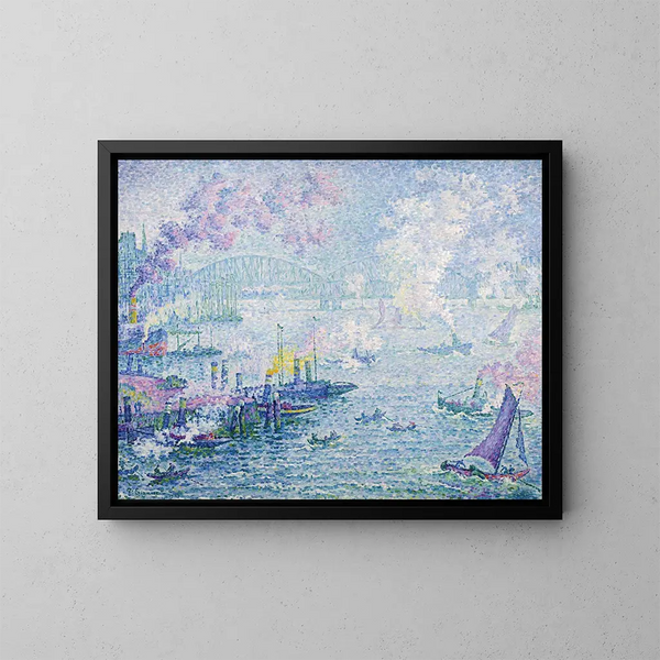 El puerto de Róterdam - Paul Signac — cuadro enmarcado en la pared