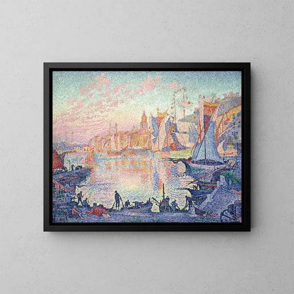 Le port de Saint-Tropez - Paul Signac — framed artwork on a wall