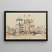 Trois-mâts au port - Paul Signac — framed artwork on a wall